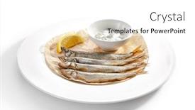  Presentation with sea rainbow - Colorful slide deck enhanced with fried-rainbow-smelt-fish backdrop and a white colored foreground