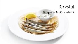  Presentation with sea rainbow - Slide deck with fried-rainbow-smelt-fish background and a white colored foreground