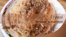  Presentation with snack - Theme featuring fried-rice-vermicelli-is-taiwanese background and a coral colored foreground