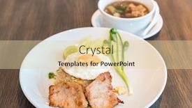  Presentation with grilled - Amazing slide deck having fried-rice-with-grilled-pork backdrop and a lemonade colored foreground