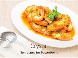 Fried River Prawn Shrimp PPT template 43 | CrystalGraphics