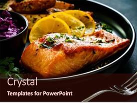Fried Salmon Fillet With Fried PPT template 41 | CrystalGraphics