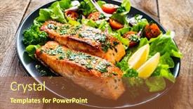  Presentation with steaks - Cool new presentation with fried-salmon-steaks-with-vegetables backdrop and a tawny brown colored foreground