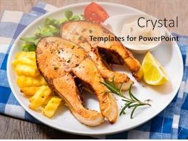 Fried Salmon With French Fries PPT template 22 | CrystalGraphics