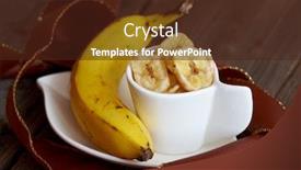 Presentation with healthy snack - Audience pleasing slides consisting of fried sliced banana chips backdrop and a tawny brown colored foreground