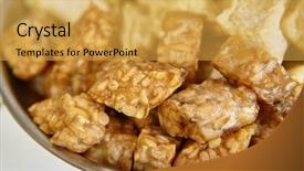  Presentation with indonesia - Colorful theme enhanced with fried tempeh special fermented soya backdrop and a yellow colored foreground