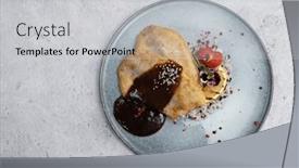  Presentation with sauce - Slide set featuring fried-tilapia-fish-with-rice background and a light gray colored foreground