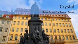  Presentation with august - Slide deck enhanced with friedrich august ii sachsen monument background and a  colored foreground