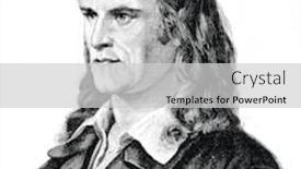  Presentation with translator - Presentation design having friedrich-r-ckert-german-poet background and a light gray colored foreground