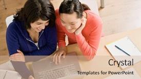  Presentation with homework - Audience pleasing presentation consisting of friend in school classroom backdrop and a  colored foreground