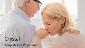  Presentation with psychotherapy - Colorful PPT theme enhanced with friend or groupmate at psychotherapy backdrop and a coral colored foreground