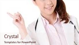  Presentation with asian doctor - Audience pleasing PPT layouts consisting of friendly asian doctor woman have an idea closeup portrait isolated on white background backdrop and a lemonade colored foreground