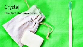  Presentation with eco friendly - Amazing presentation theme having friendly bamboo toothbrush and organic backdrop and a seafoam green colored foreground