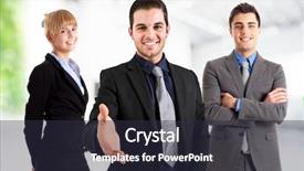  Presentation with giving to church - Beautiful PPT theme featuring friendly businessman giving his hand backdrop and a tawny brown colored foreground