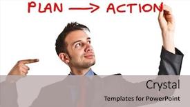  Presentation with simple chemistry - Cool new presentation with new manager - friendly businessman writing his simple backdrop and a light gray colored foreground