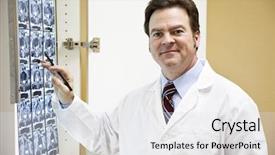  Presentation with chiropractor - Presentation design having a patient's spine background and a sky blue colored foreground