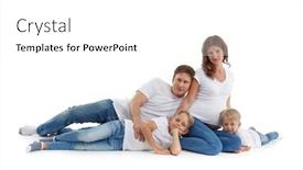  Presentation with pregnant mother - Beautiful slides featuring friendly-family-husband-with-two backdrop and a white colored foreground