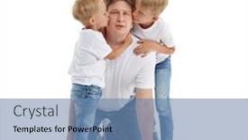  Presentation with parenting - Cool new slides with friendly-family-little-children backdrop and a teal colored foreground