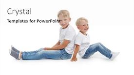  Presentation with siblings - Slides enhanced with friendly-family-older-brother background and a white colored foreground