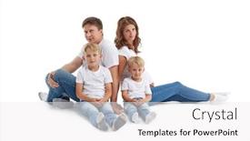  Presentation with pregnant mother - Slide deck consisting of friendly-family-young-pregnant-woman background and a white colored foreground