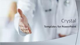  Presentation with friendly - PPT theme featuring friendly-male-doctor-with-open background and a lemonade colored foreground