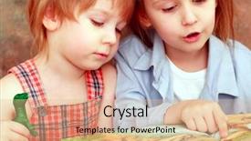  Presentation with girl reading - Colorful PPT layouts enhanced with friendly reading an interesting book backdrop and a lemonade colored foreground