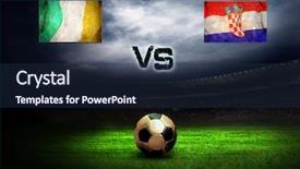  Presentation with ireland - Beautiful presentation featuring friendly soccer match between ireland backdrop and a navy blue colored foreground