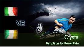  Presentation with soccer coaching - Audience pleasing presentation theme consisting of brown lizard sitting on a piece of wood backdrop and a tawny brown colored foreground