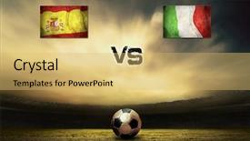  Presentation with italia - PPT layouts having friendly soccer match between spain background and a yellow colored foreground