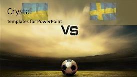  Presentation with soccer awards - Amazing slide deck having friendly soccer match between ukraine backdrop and a yellow colored foreground