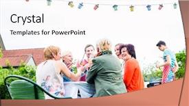  Presentation with neighbors - Presentation with friends and neighbors on long background and a white colored foreground