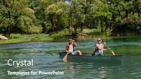  Presentation with friends - Slides consisting of friends-are-canoeing background and a gray colored foreground