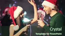  Presentation with night club - Amazing presentation theme having friends at christmas party in night club backdrop and a tawny brown colored foreground