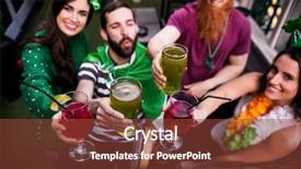  Presentation with st patricks day - Slide deck consisting of friends celebrating st patricks day background and a tawny brown colored foreground