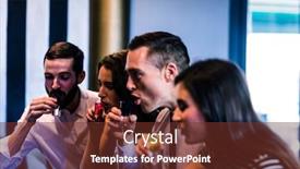  Presentation with drinking alcohol - Slide deck enhanced with friends-drinking-alcohol-shots background and a tawny brown colored foreground