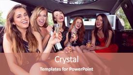  Presentation with champagne - Amazing slides having friends drinking champagne in limousin backdrop and a coral colored foreground