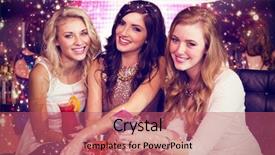  Presentation with gold red - Slide deck enhanced with friends drinking cocktails against gold background and a  colored foreground