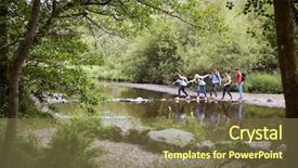  Presentation with stepping stones - Presentation enhanced with hike start stepping on stones background and a tawny brown colored foreground