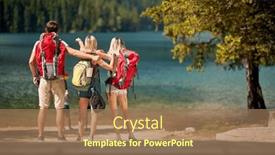  Presentation with people enjoying - Slide deck consisting of friends-enjoying-a-beautiful-day background and a coral colored foreground