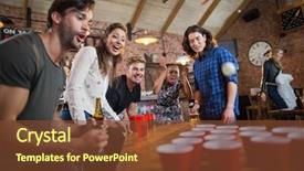  Presentation with beer pong table - Amazing theme having friends enjoying beer pong game backdrop and a tawny brown colored foreground