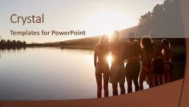  Presentation with gym out and back - Audience pleasing presentation consisting of friends hanging out on lakeshore backdrop and a lemonade colored foreground