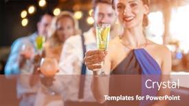  Presentation with good - Theme having friends-having-a-good-time background and a coral colored foreground