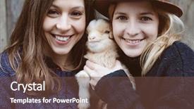  Presentation with farm for kids - Slide set consisting of friends having fun with farm background and a tawny brown colored foreground