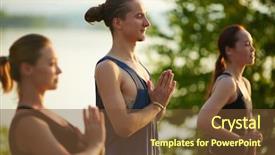  Presentation with hands holding - Colorful slide deck enhanced with friends holding hands in namaste backdrop and a tawny brown colored foreground