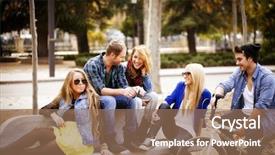 Presentation with groups - Colorful slide deck enhanced with cloud network connection networking technology backdrop and a gray colored foreground