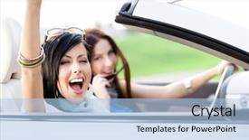  Presentation with audi car from the future - Slide deck with friends in the white car background and a light blue colored foreground