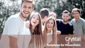  Presentation with time - Audience pleasing theme consisting of time in the city park backdrop and a  colored foreground