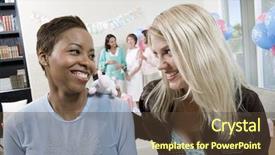  Presentation with baby shower - Beautiful PPT theme featuring variety of adult panties in the wooden drawer backdrop and a light gray colored foreground