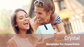  Presentation with 50th surprise birthday - Audience pleasing PPT theme consisting of friends making a surprise birthday backdrop and a coral colored foreground