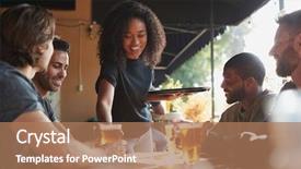  Presentation with sports drinks - Audience pleasing presentation design consisting of friends meeting in sports bar backdrop and a  colored foreground